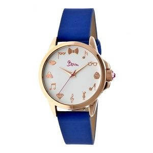 Boum Rendezvous Rose Gold & Blue Watch